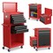 Costway 2 in 1 Rolling Cabinet Storage Chest Box Organizer w/ 6 Drawers BlackRed